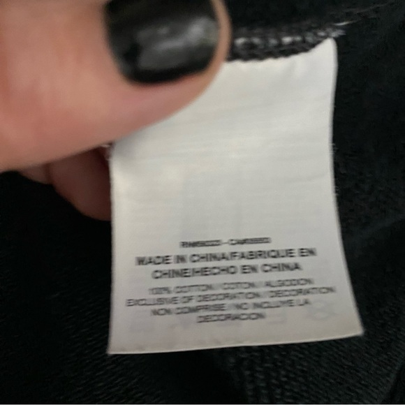 Nike Sportswear Air Crew Neck XL Short Sleeve Sweatshirt Shirt Black Pullover - Picture 8 of 11